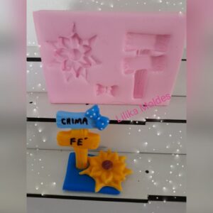 Molde Plaquinha e Flor
