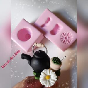Molde Chaleira/cuia floral G