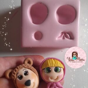 Molde Aplique Masha e o Urso