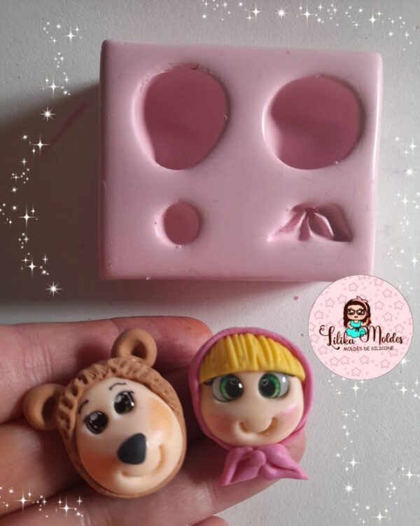 Molde Aplique Masha e o Urso