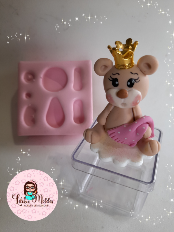 Molde Ursinha Princesa