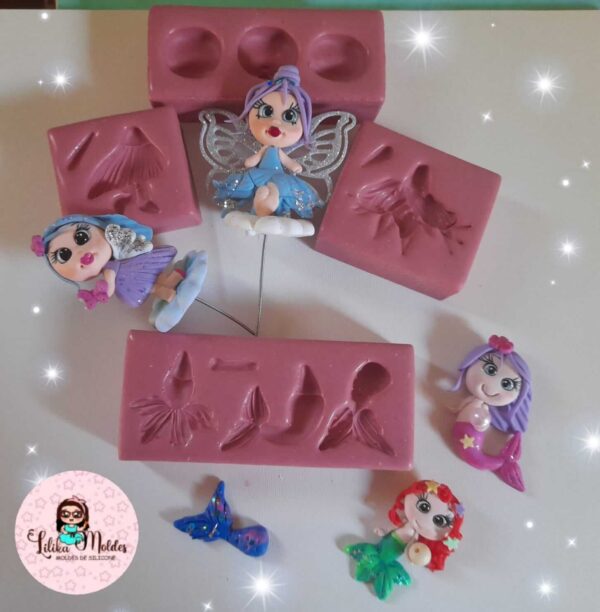 Kit de Moldes Fadas e Sereias