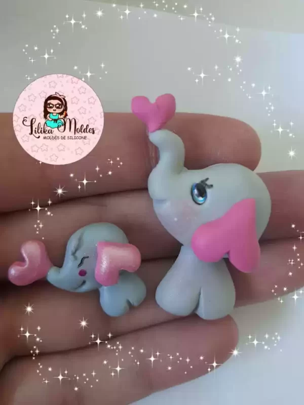 Kit Molde Mamãe + Filhote Elefante - Image 3