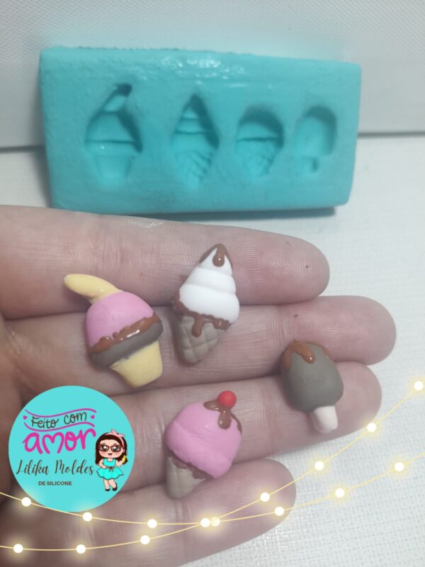 Molde Mini Sorvetinhos para Apliques