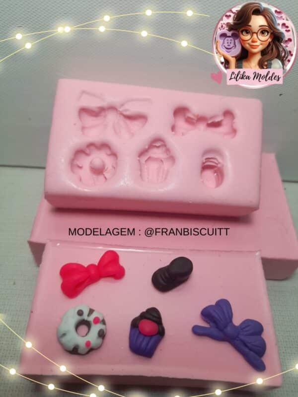 Molde de silicone Sortidinhos para Apliques