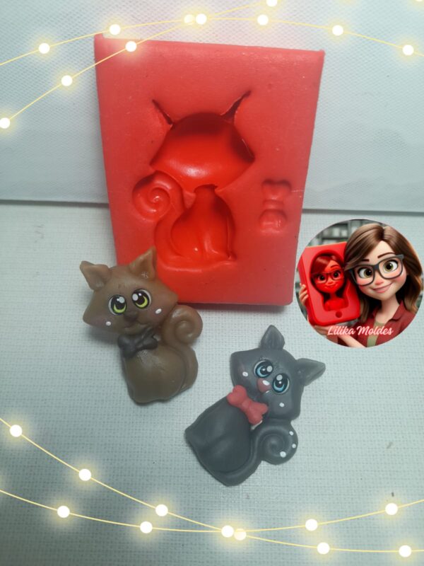 Molde Gatinho Gravatinha